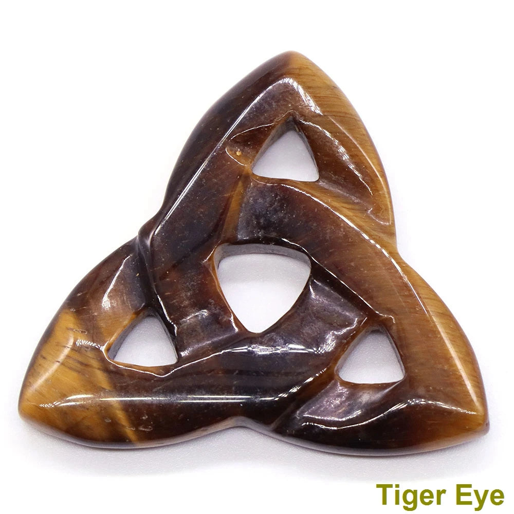 Irish Knot Healing Crystal Carving Midnightt Light