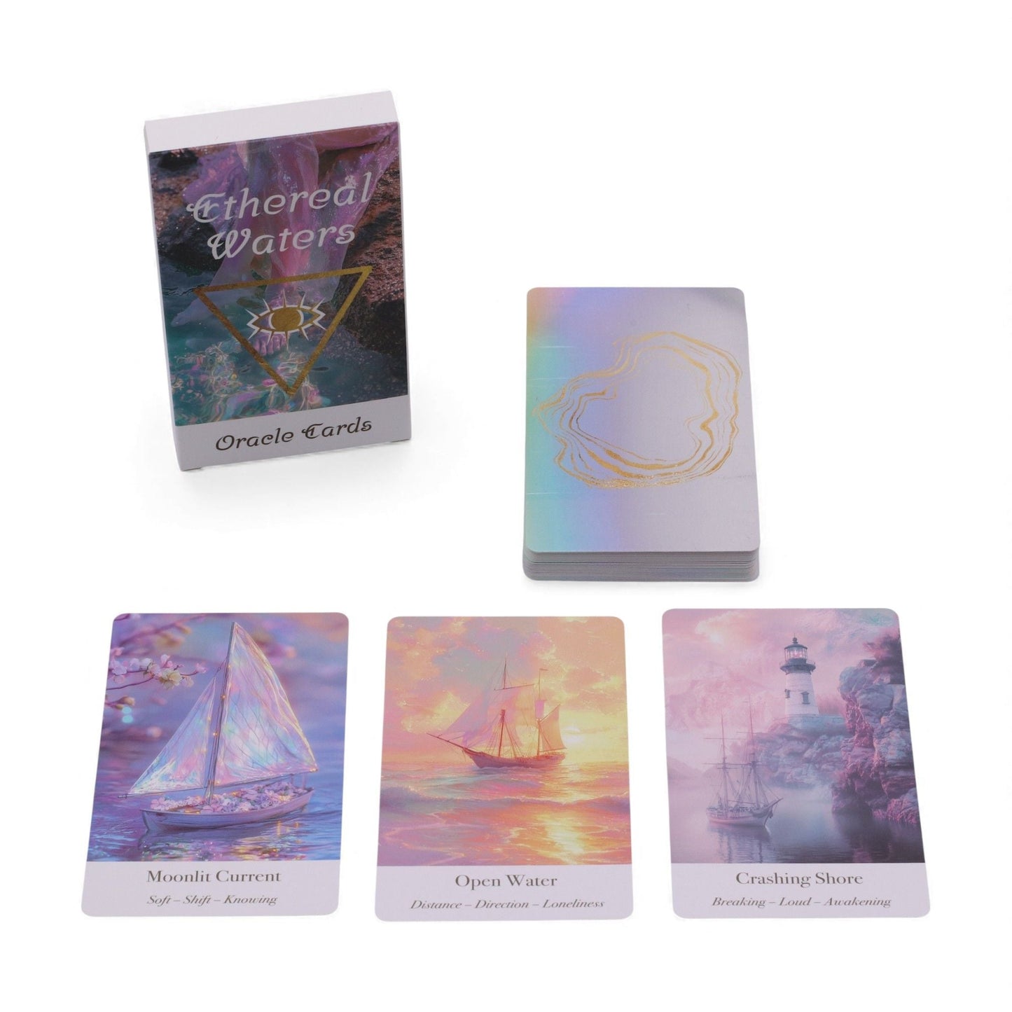 Ethereal Waters Oracle Cards - Sirens & Moonlight Midnightt Light