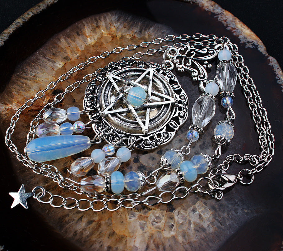 Magic Opal Witchcraft Necklace Midnightt Light