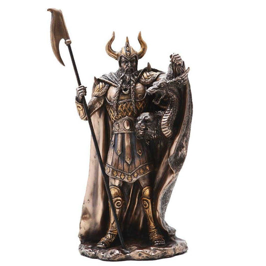 Norse God Loki Statue Sacred Crystals