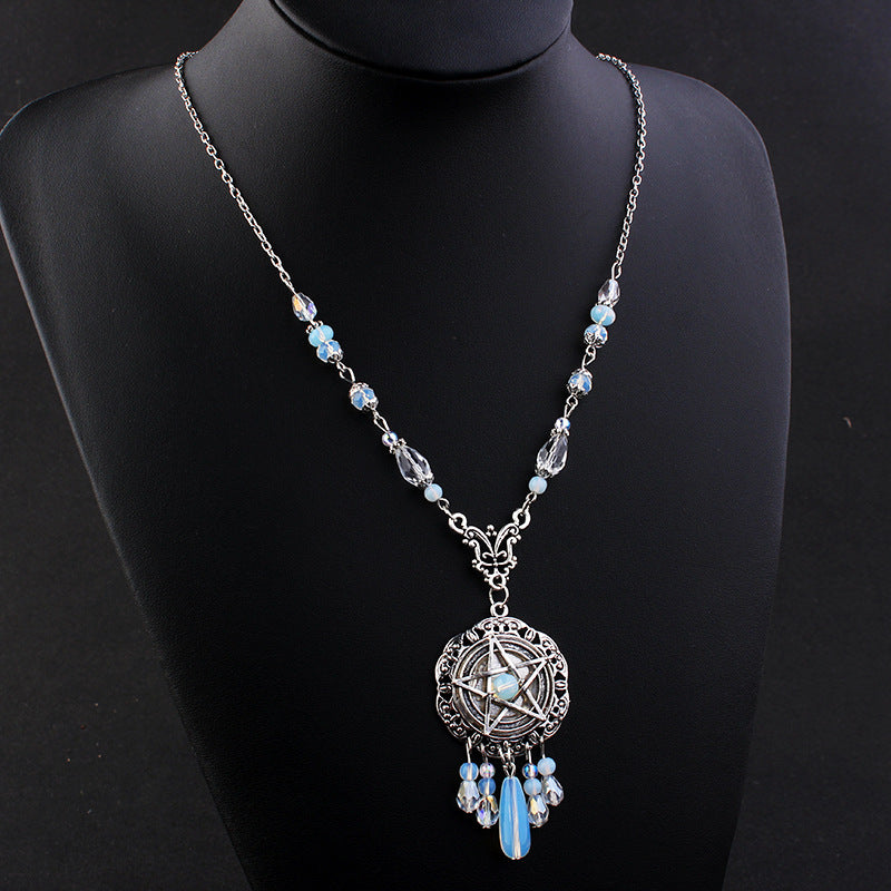 Magic Opal Witchcraft Necklace Midnightt Light
