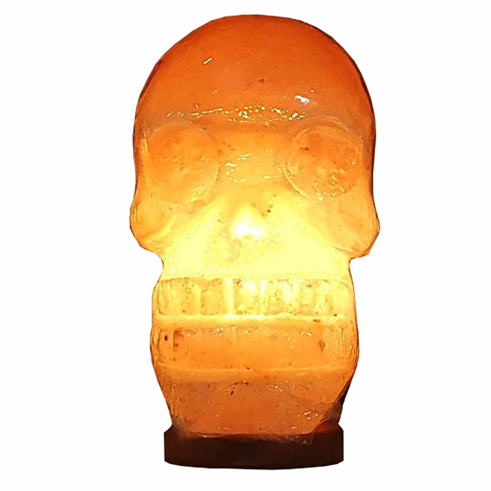 Skull Shaped Salt Lamp  - 9.5" avg. - Cord, Bulb, Dimmer Sacred Crystals