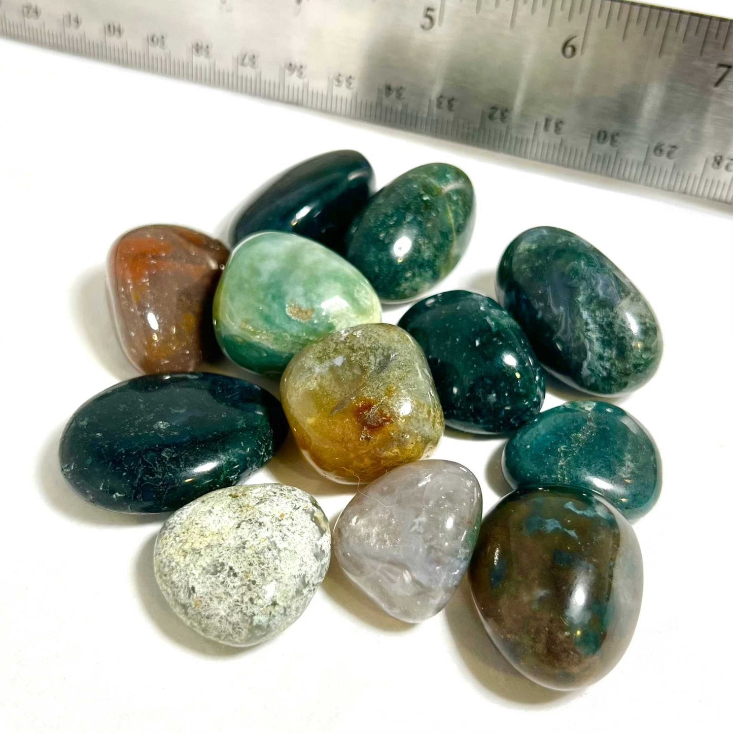 Moss Agate Tumbled Pocket Stone Sacred Crystals