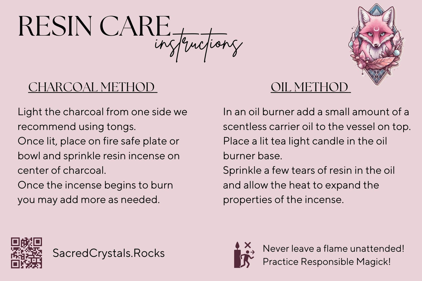 Powerful Resin Incense Sacred Crystals