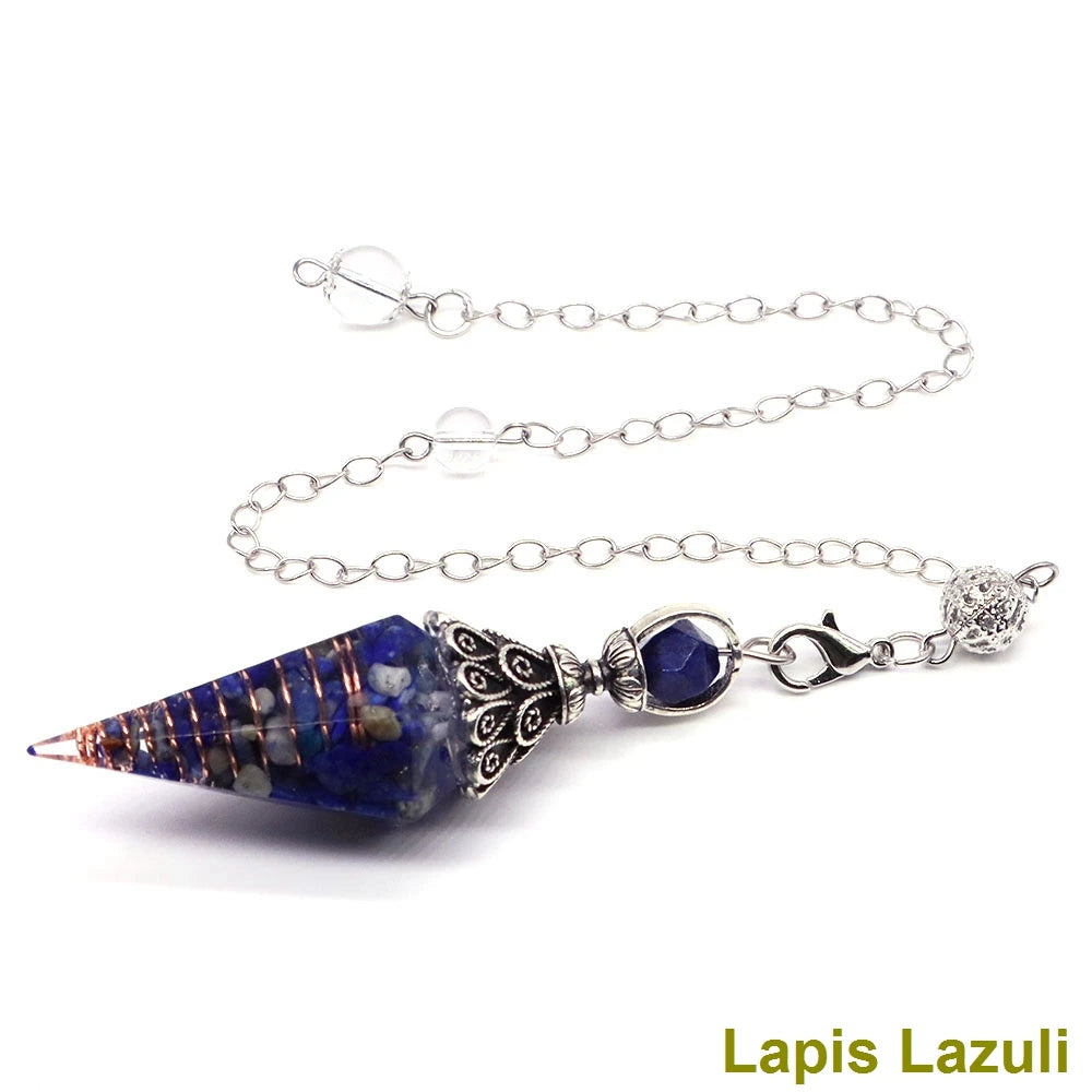 Healing Spiritual Divination Crystal Hexagonal Pointed Pendulums Midnightt Light