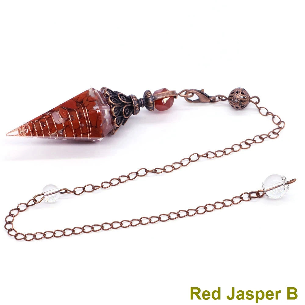 Healing Spiritual Divination Crystal Hexagonal Pointed Pendulums Midnightt Light