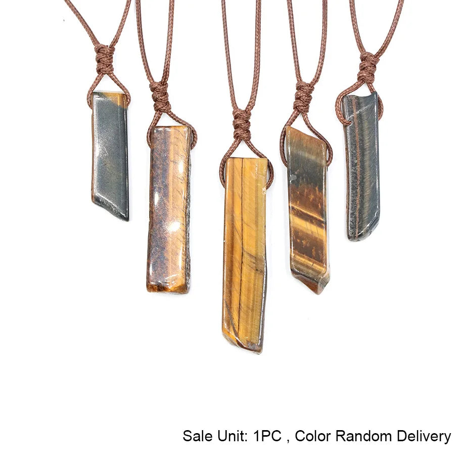 Healing Crystal Slice Pendant Necklaces Midnightt Light