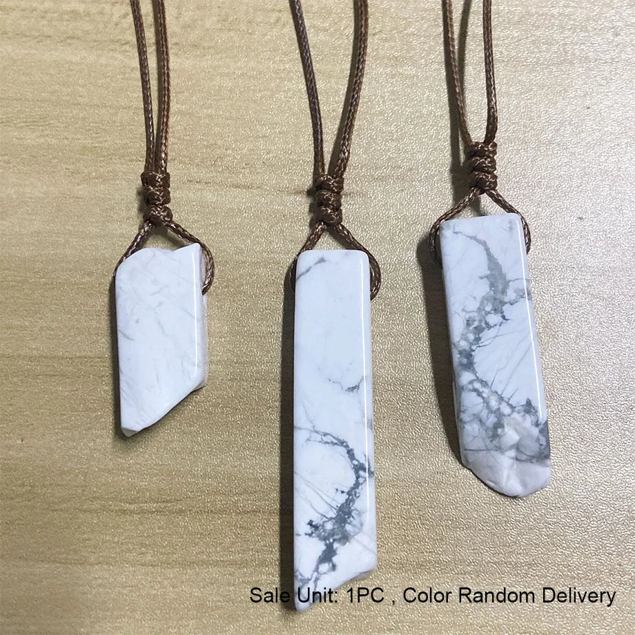Healing Crystal Slice Pendant Necklaces Midnightt Light