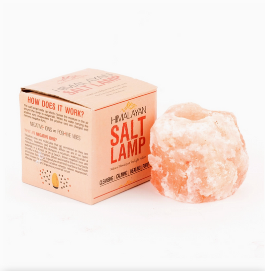 Himalayan Tea Light Candle Holder (Salt Lamp) Sacred Crystals