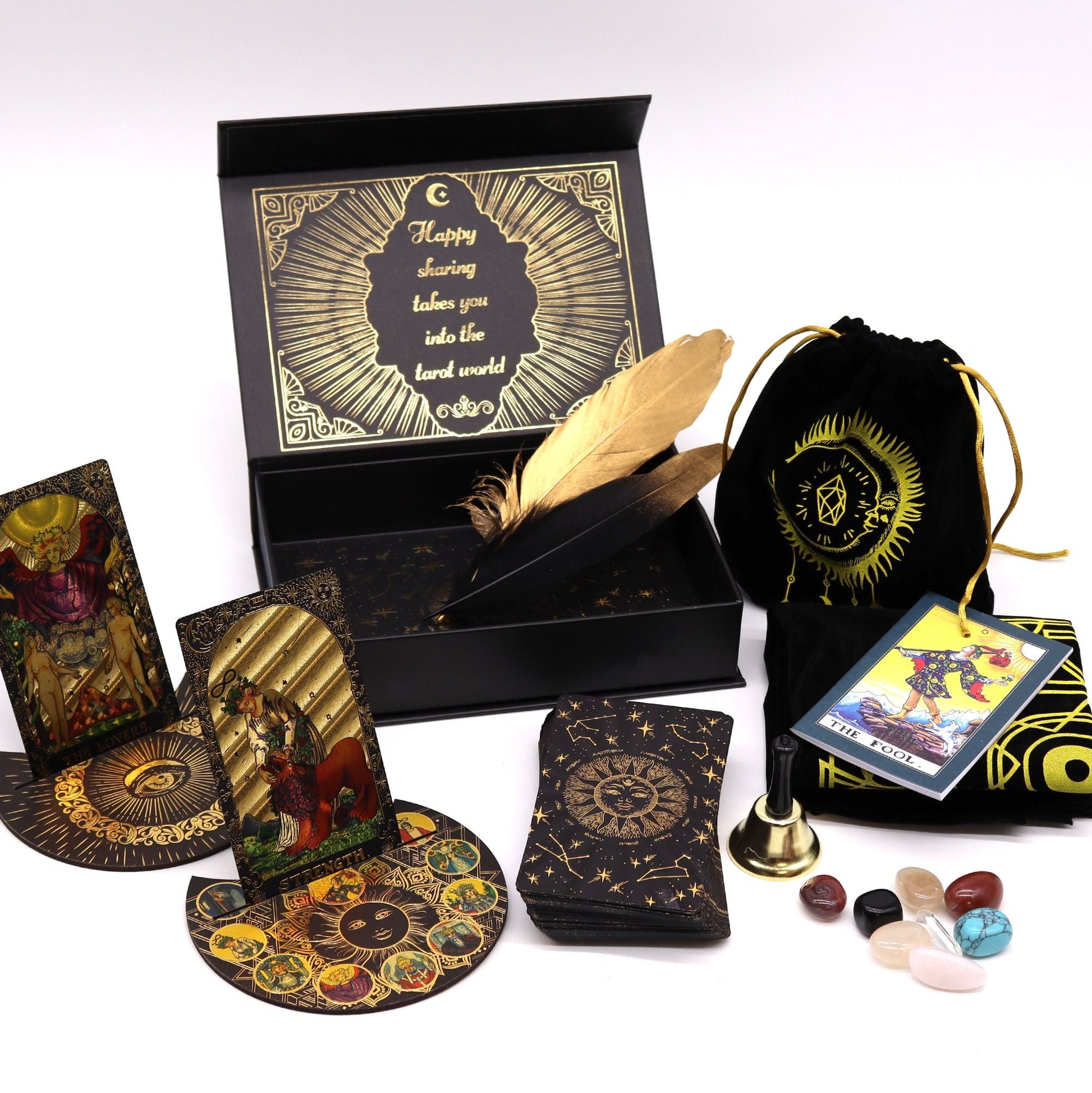 Gold Foil Tarot - Let the Magic Begin - Gift Set Midnightt Light