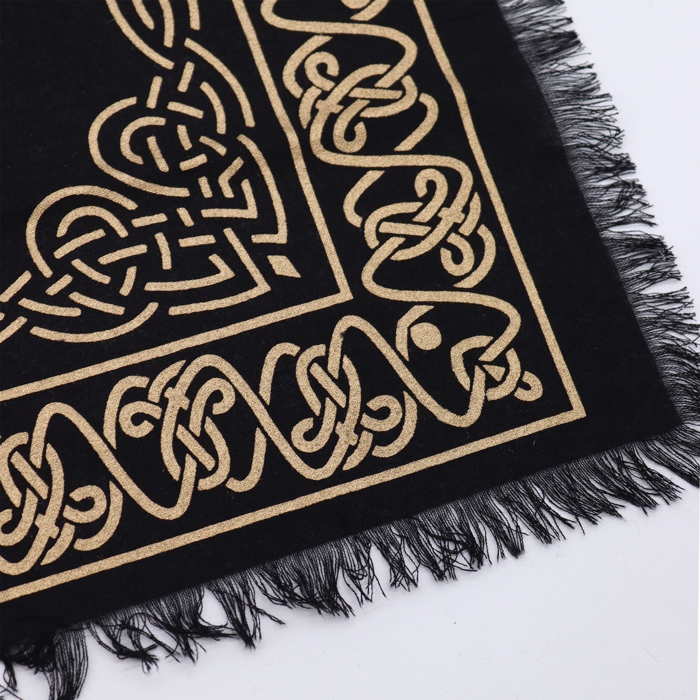 Esoteric Fringed Altar Cloth -  Pentagon Midnightt Light