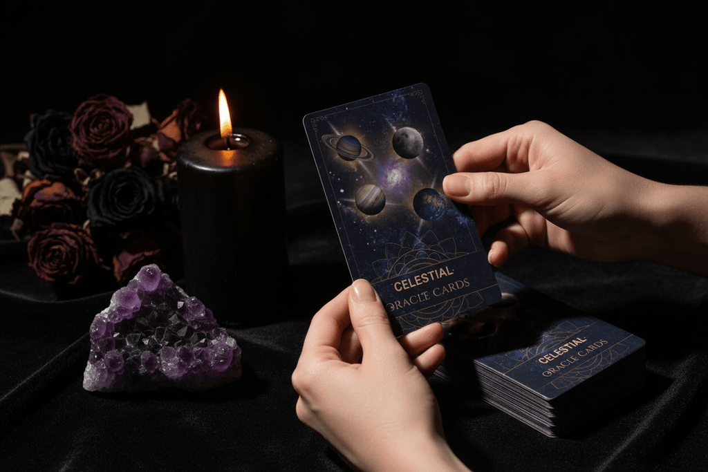 Celestial Energy Atlas Oracle Cards — In Use
