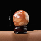 Natural Cherry Blossom Agate Crystal Ball Midnightt Light