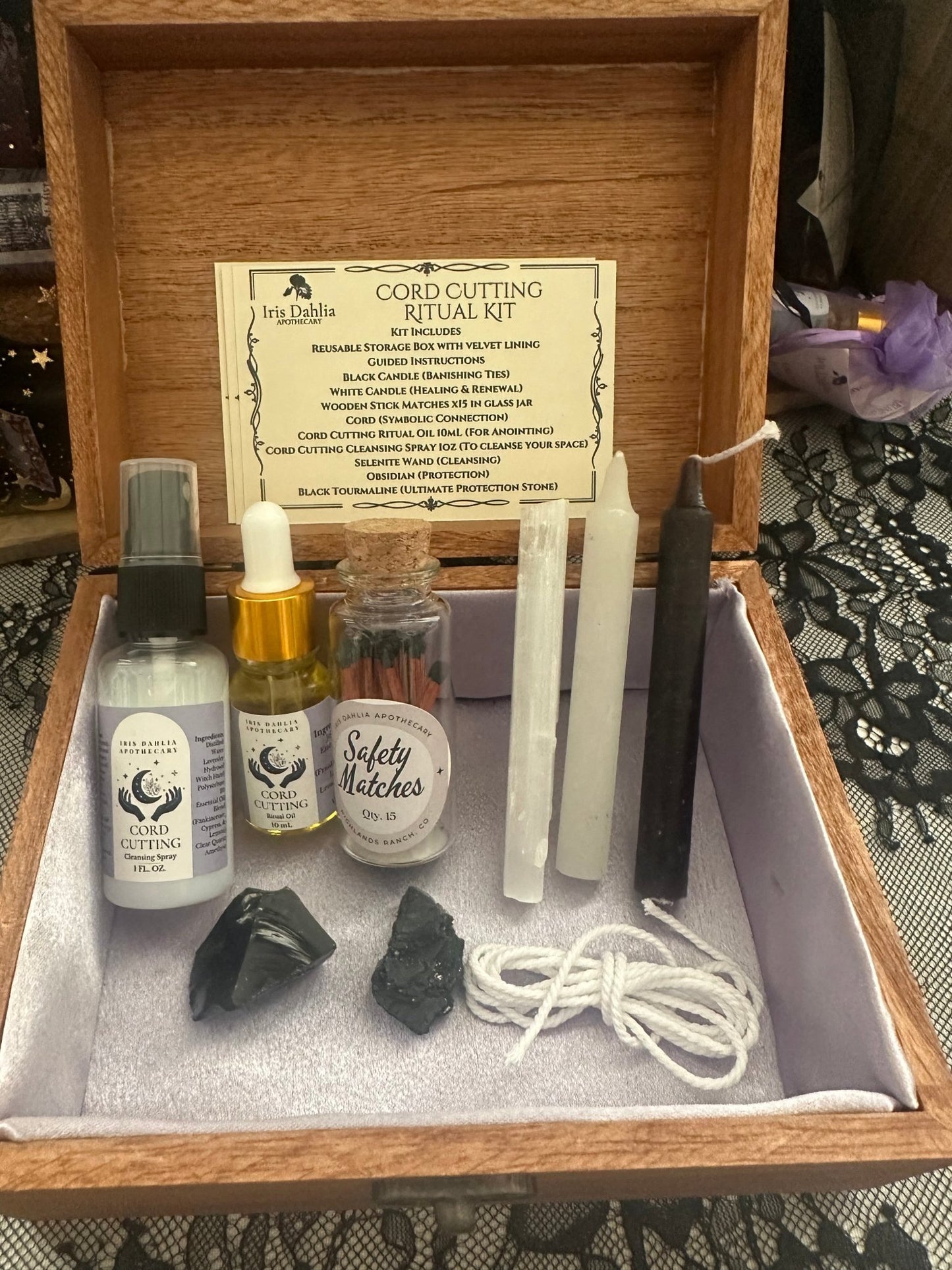 Cord-Cutting Ritual Kit | Banishing Ritual | Spiritual Cleansing Kit Iris Dahlia Apothecary