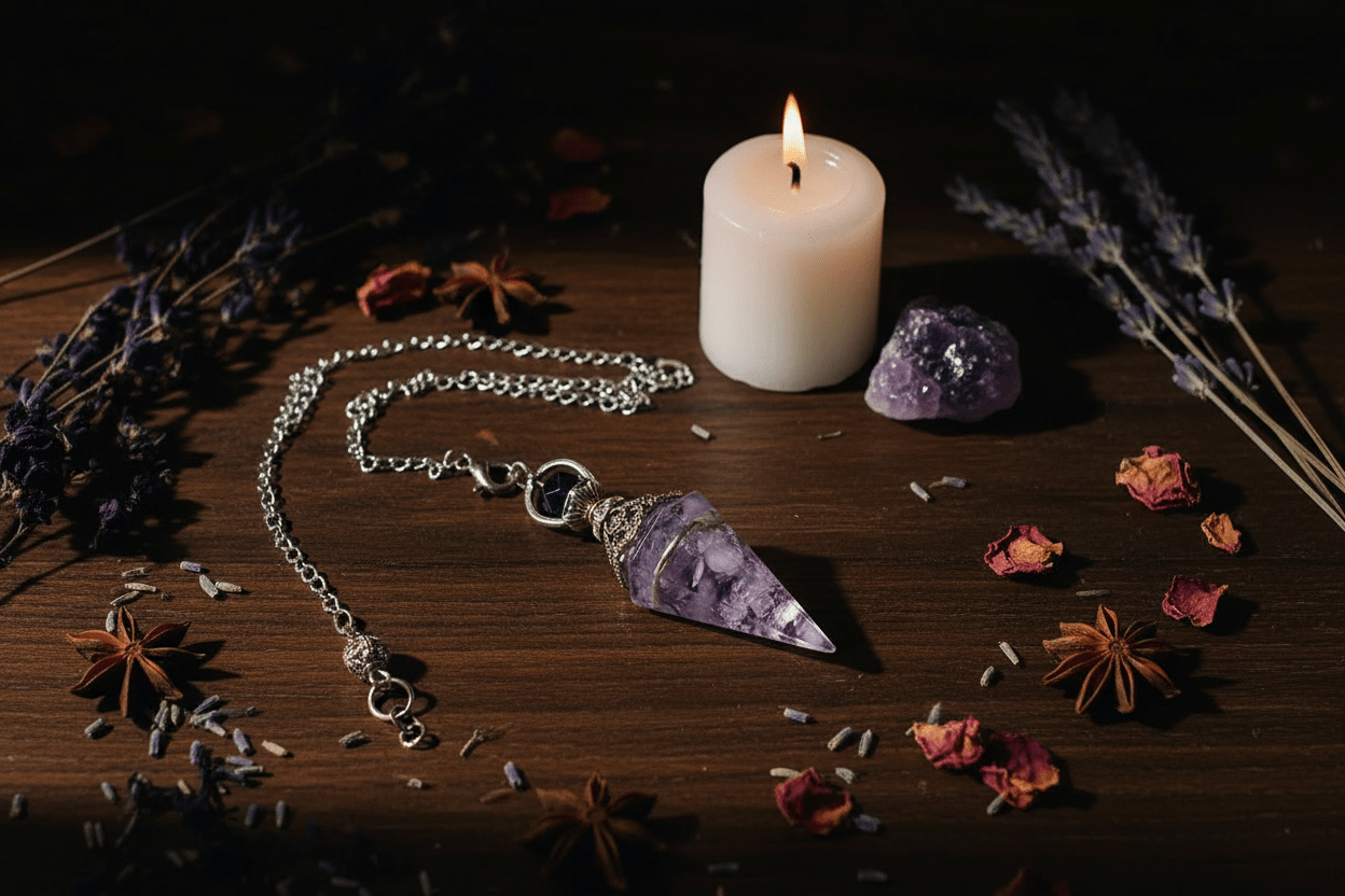 Crystal Hexagonal Pointed Pendulum — Not In Use v3