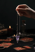 Crystal Hexagonal Pointed Pendulum — In Use