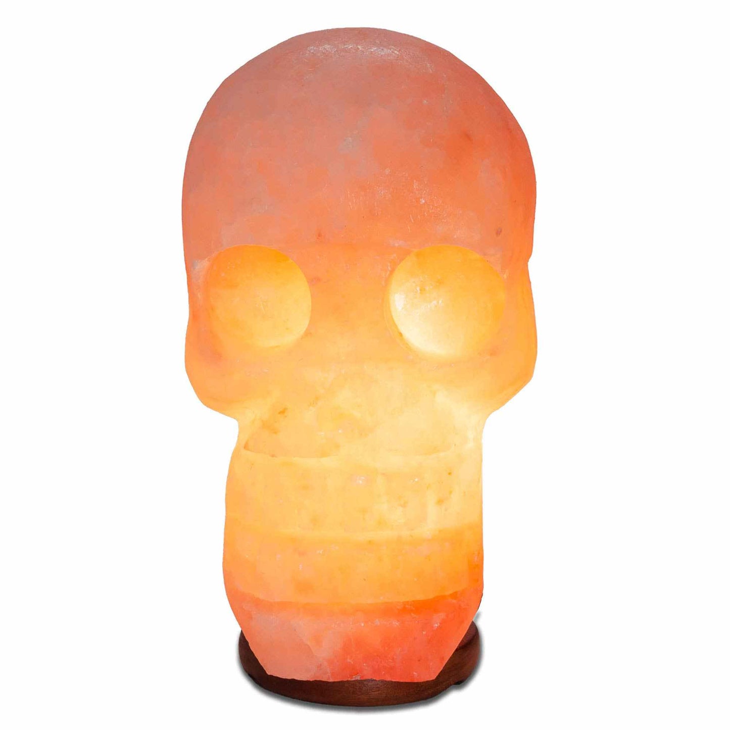 Skull Shaped Salt Lamp  - 9.5" avg. - Cord, Bulb, Dimmer Sacred Crystals