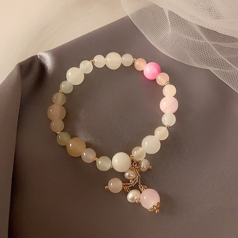 For Them Strawberry Quartz Crystal Bracelet Gift Midnightt Light
