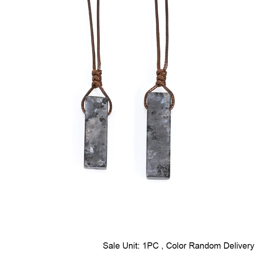 Healing Crystal Slice Pendant Necklaces Midnightt Light
