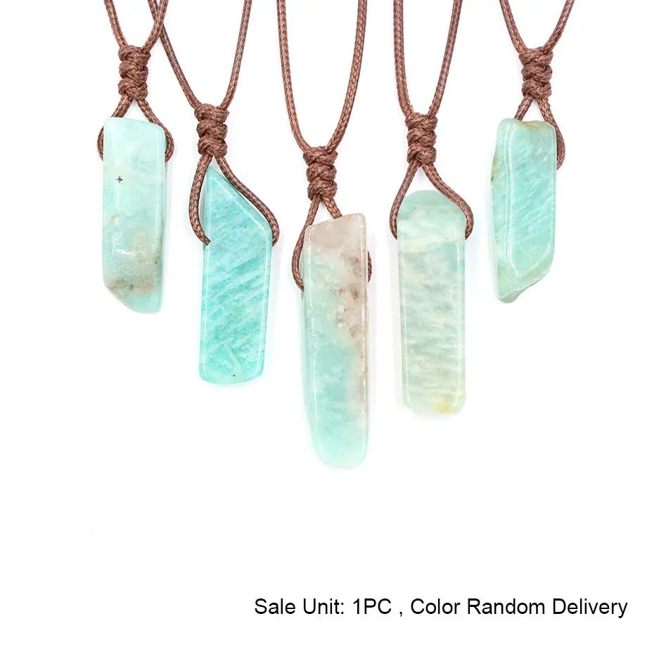 Healing Crystal Slice Pendant Necklaces Midnightt Light