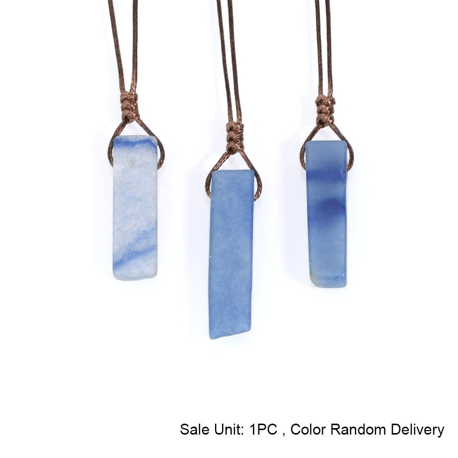 Healing Crystal Slice Pendant Necklaces Midnightt Light