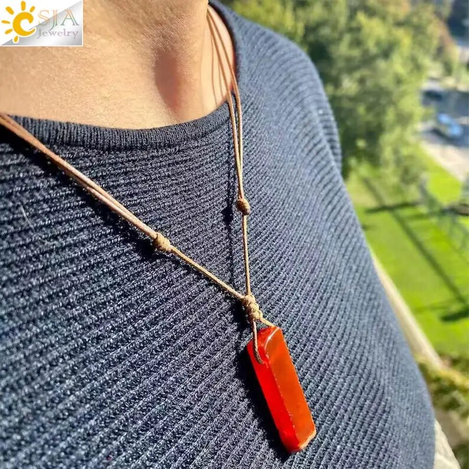 Healing Crystal Slice Pendant Necklaces Midnightt Light