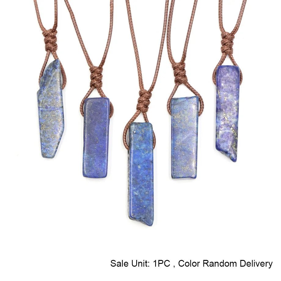 Healing Crystal Slice Pendant Necklaces Midnightt Light