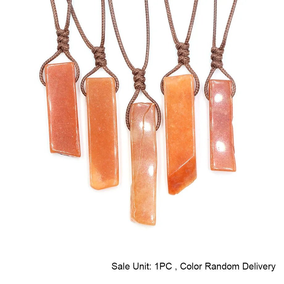 Healing Crystal Slice Pendant Necklaces Midnightt Light