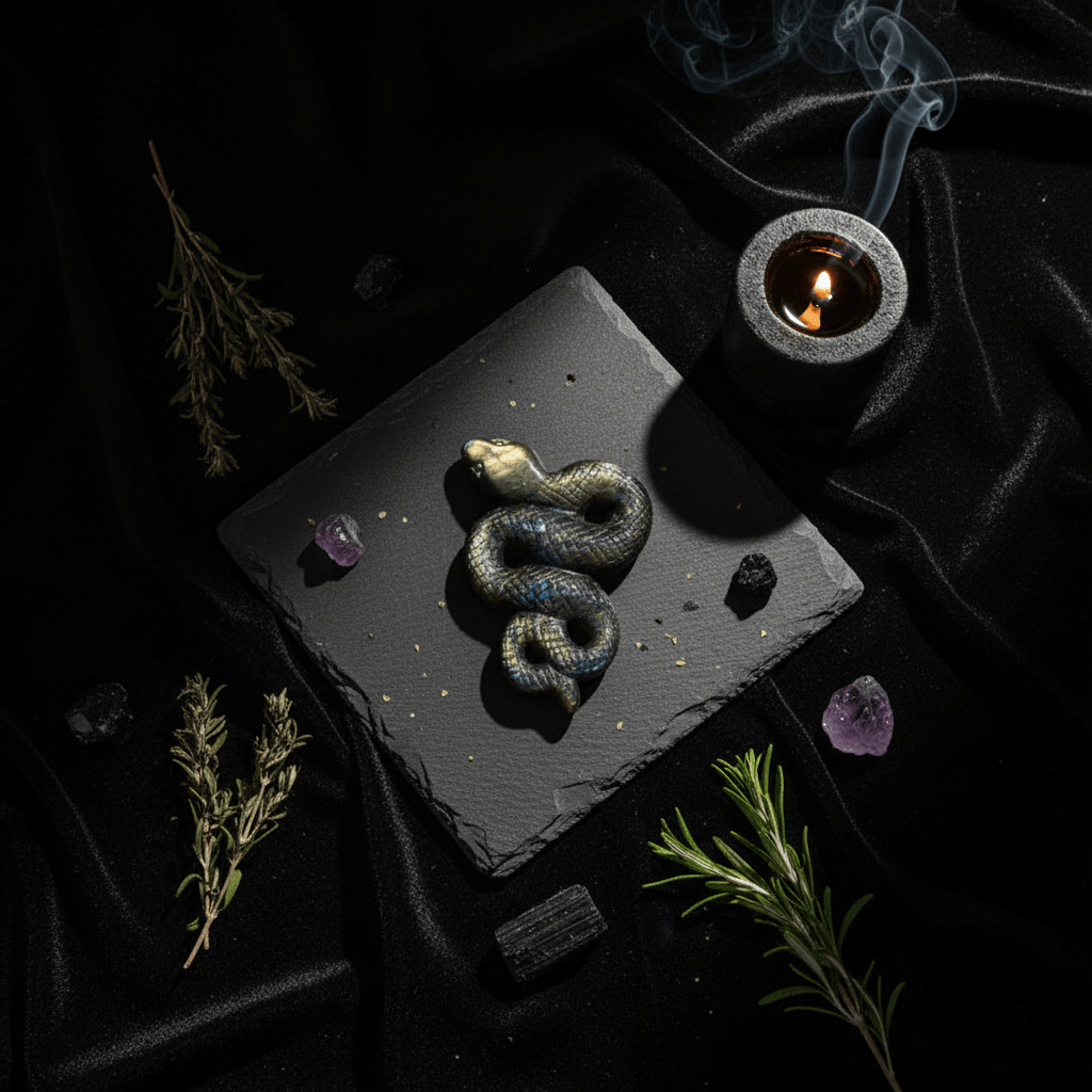 Labradorite Snake Flat Lay