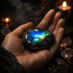 Labradorite Palm Stone Crystal — Sacred to Hecate | Intuition, Protection & Inner Magic