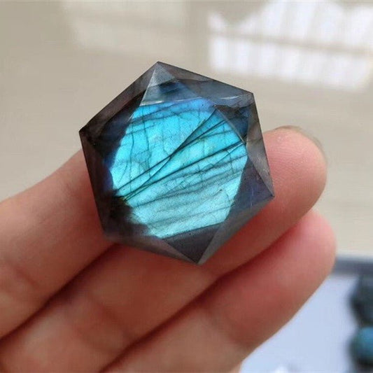 Moonstone Large Satellite Carved Pendant Midnightt Light