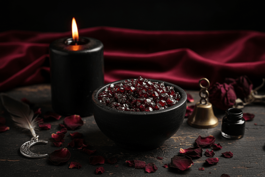 Burgundy Garnet Raw Stone Lifestyle
