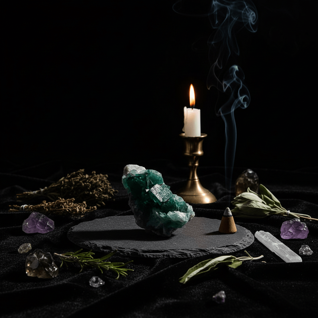 Green Fluorite Standing