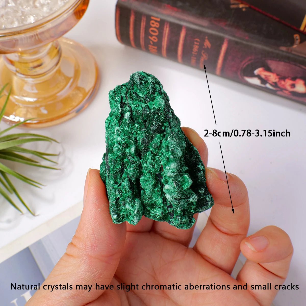 Natural Malachite Raw Mineral Specimen Midnightt Light