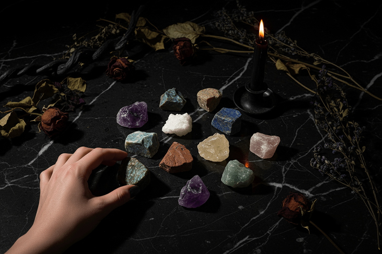 Natural Raw Crystal Set — In Use v2