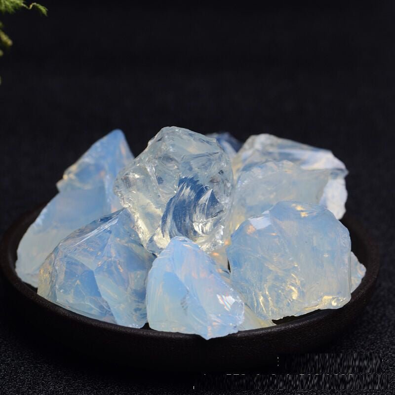 Natural Raw Opal Crystal Midnightt Light