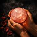Natural Rose Quartz Crystal Sphere | Unconditional Love, Heart Healing & Emotional Balance