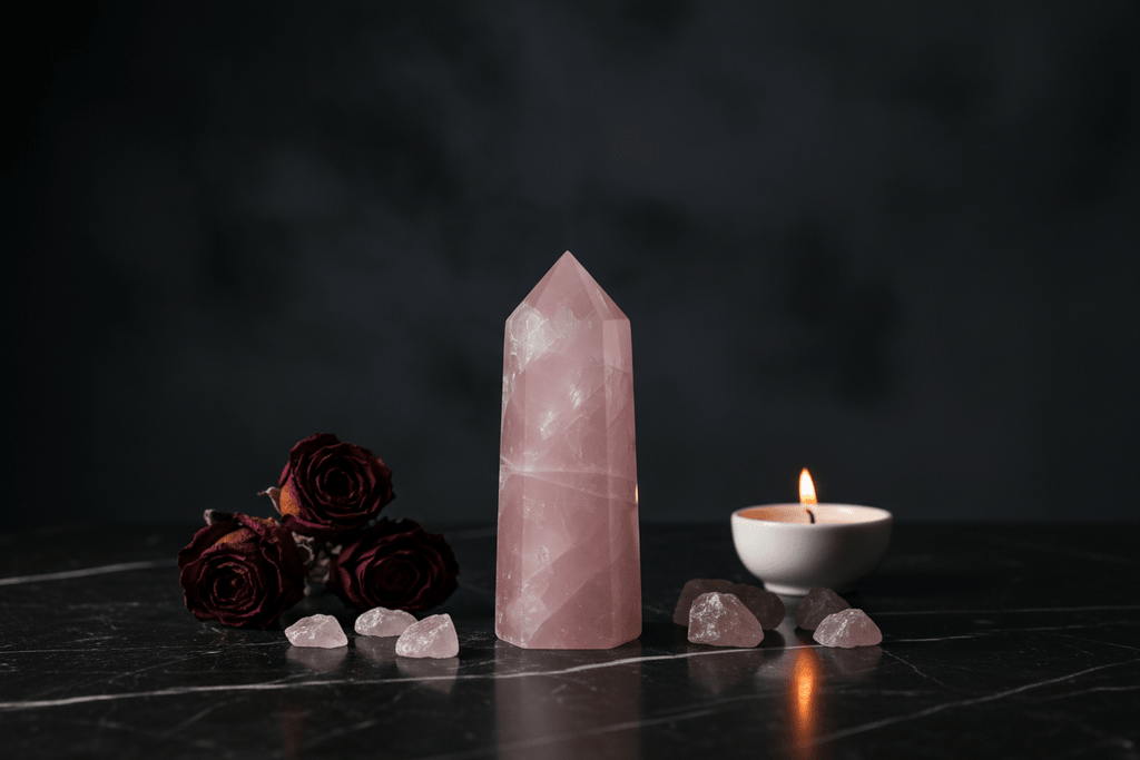 Rose Quartz Crystal Tower — Not In Use v2