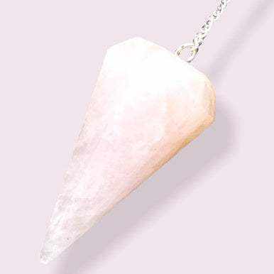 Rose Quartz Pendulum 6 sided point 1.5" Sacred Crystals