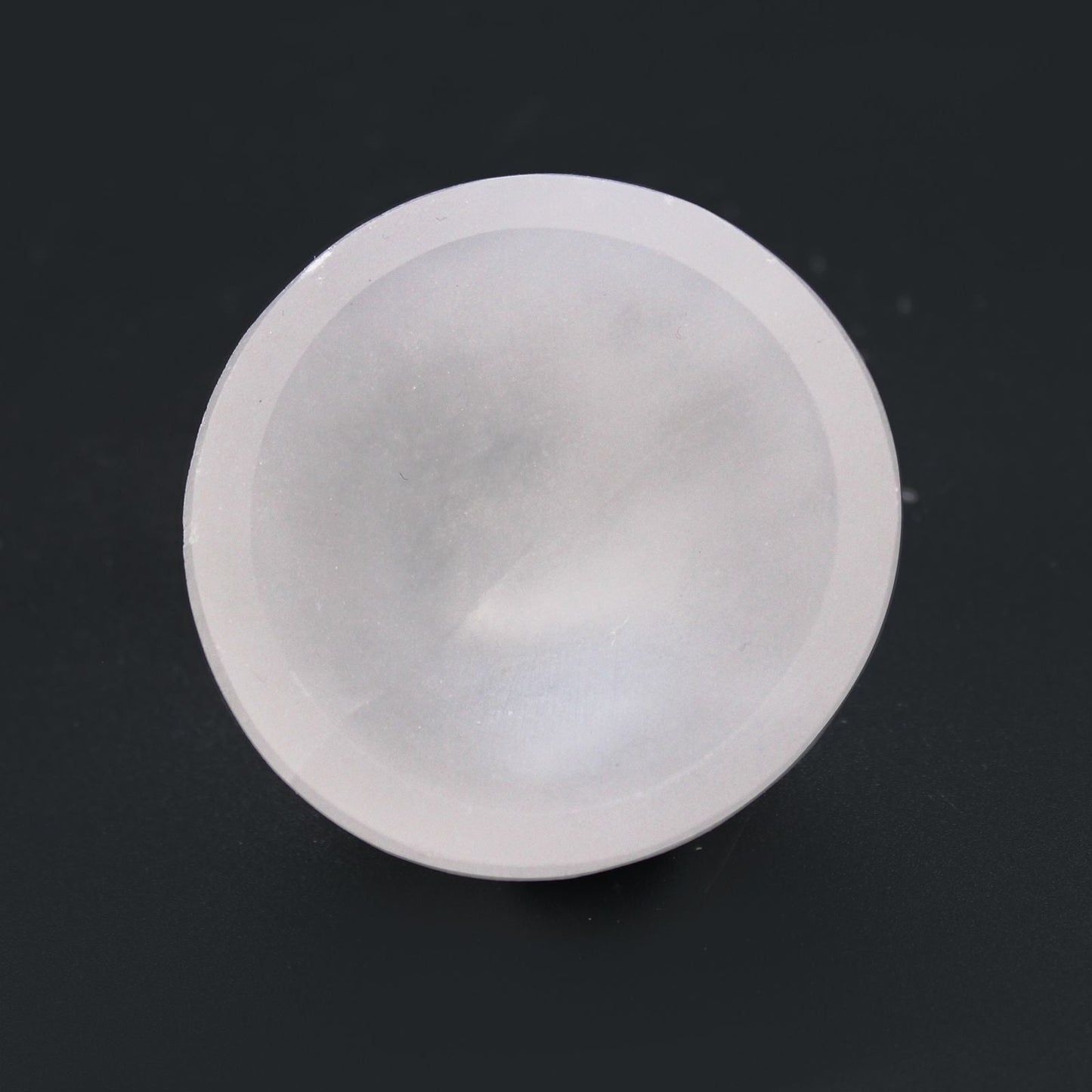 Selenite Round Bowl - 6cm Midnightt Light
